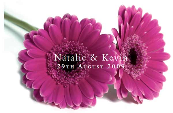 With wedding date of 29th August 2009.